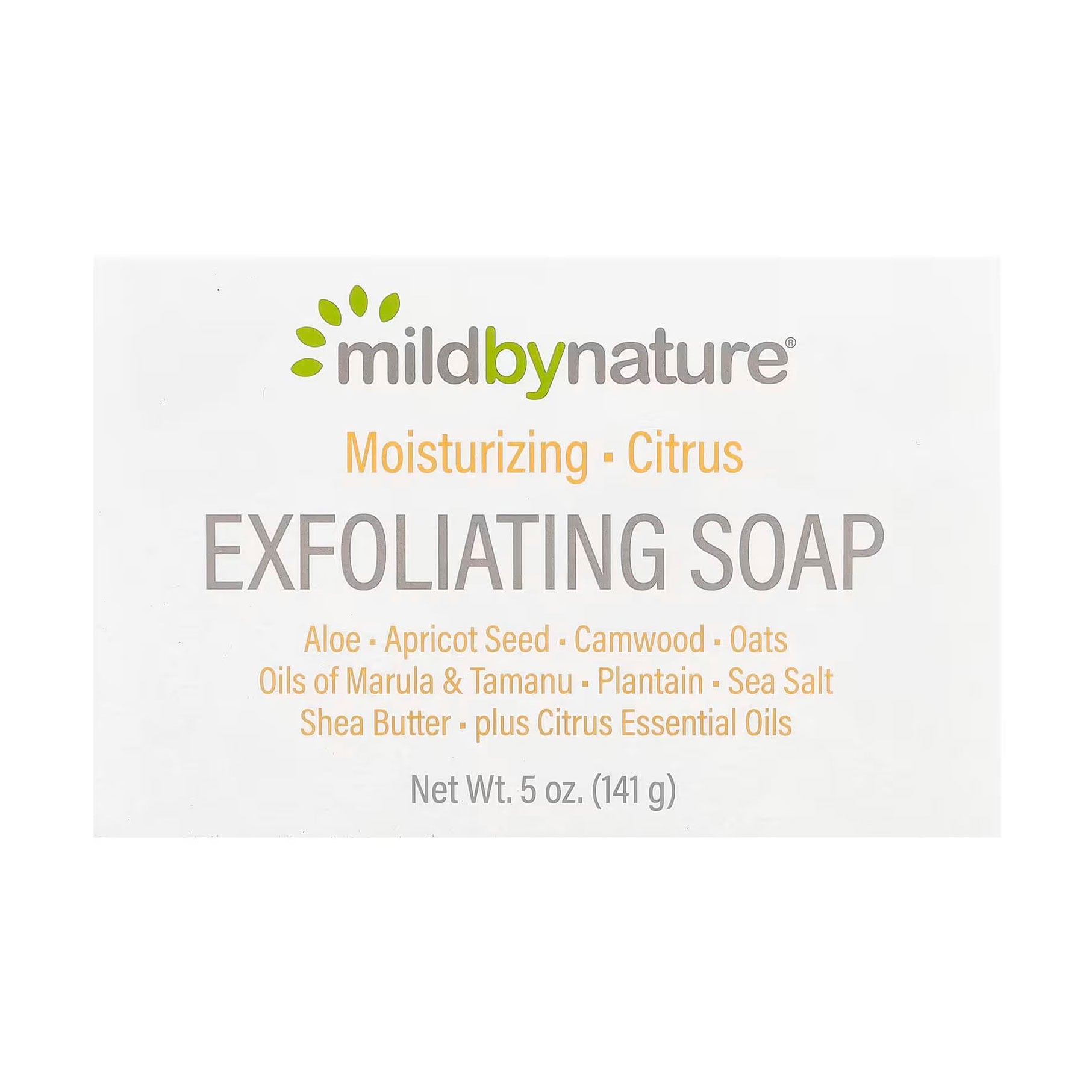 Відлущувальне тверде мило mild by nature Exfoliating Soap Citrus з цитрусовим ароматом, 141 г